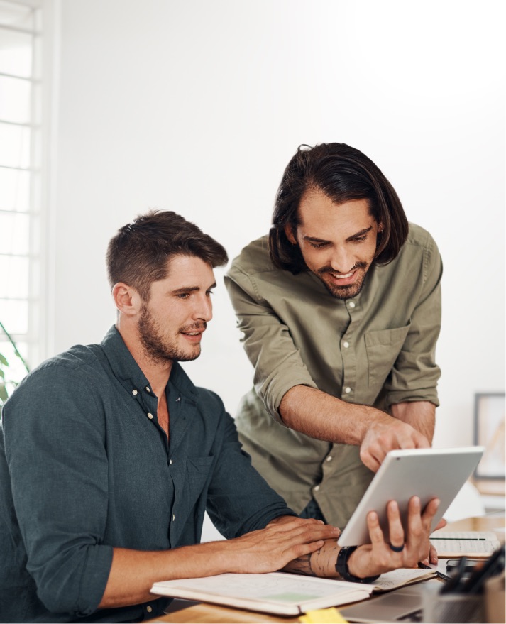 Colleagues review tablet - business-grade Global Internet Connectivity dashboard